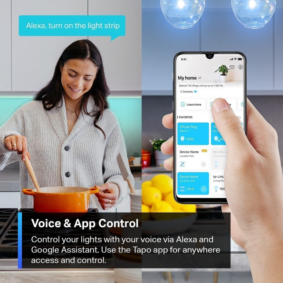 TP-Link Tapo L900-20 - Tapo Smart LED Light Strip 65.6ft (4 Rolls of 16.4ft)