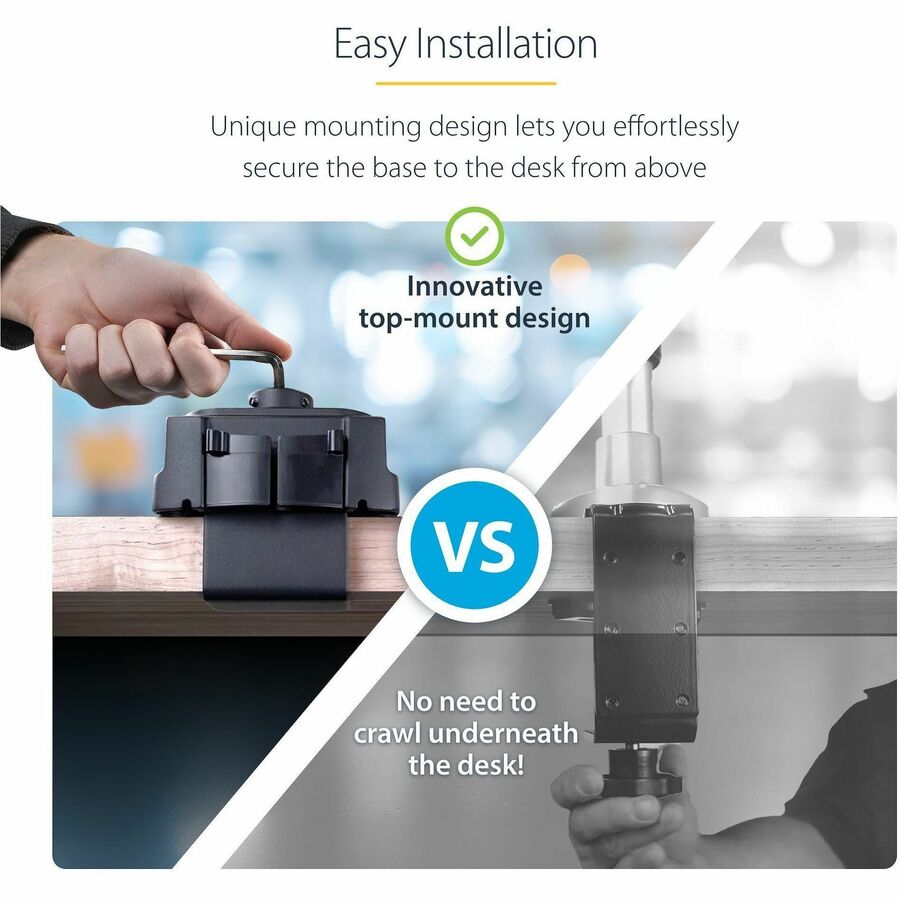 StarTech.com Desk Mount Dual Monitor Arm, Height Adjustable Full Motion Monitor Mount for 2x VESA Displays up to 32" (17.6lb/8kg)