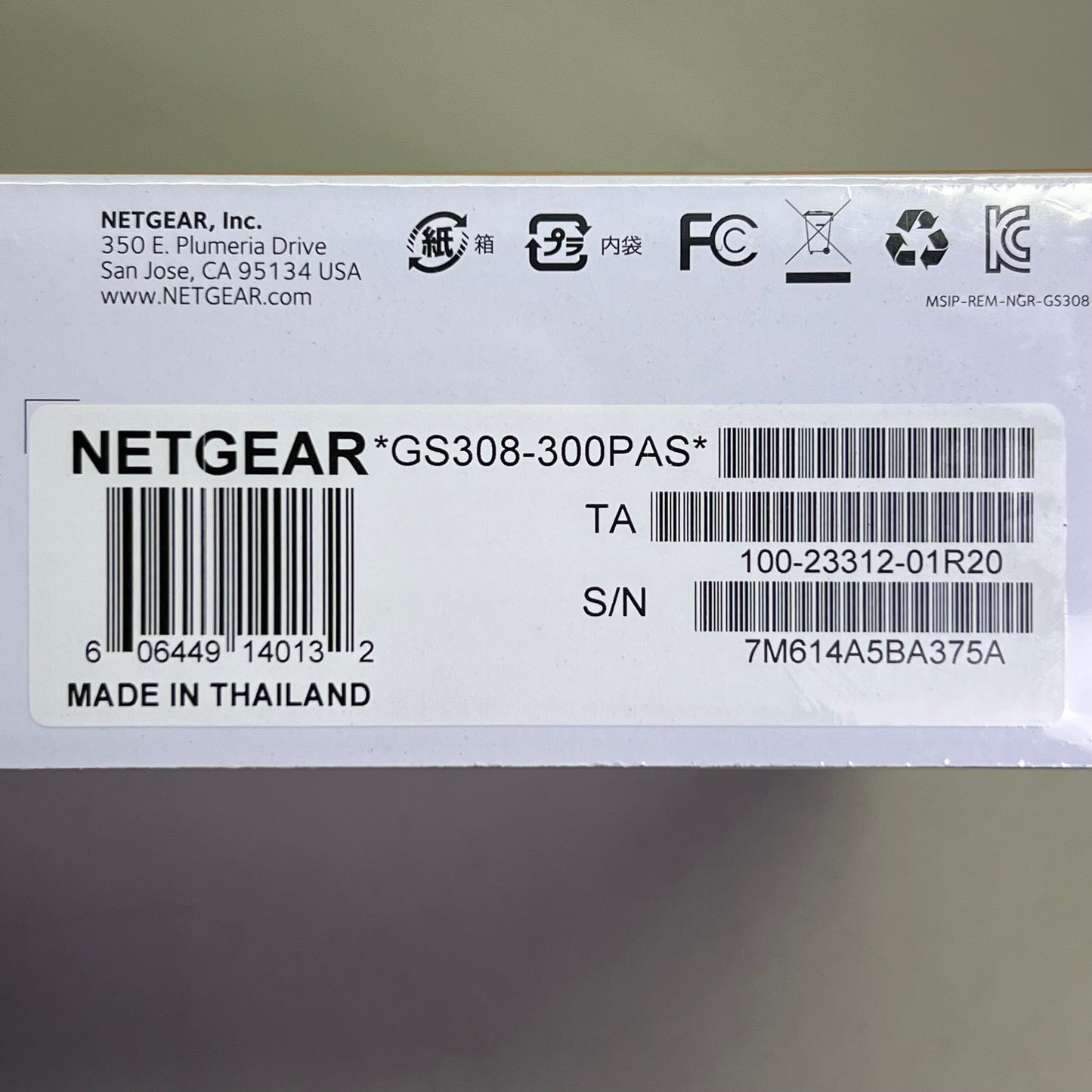 NETGEAR 8-Port Gigabit Ethernet Unmanaged Switch GS308-300PAS Plug & Play