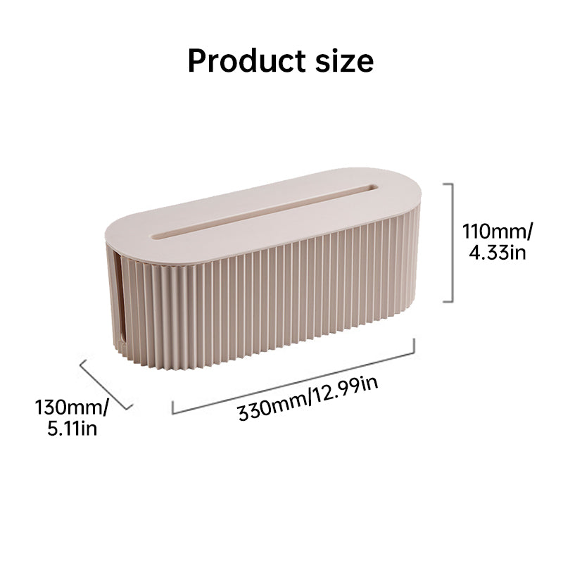 Cable management organizer box, an accessory for power strips and home - office power cables