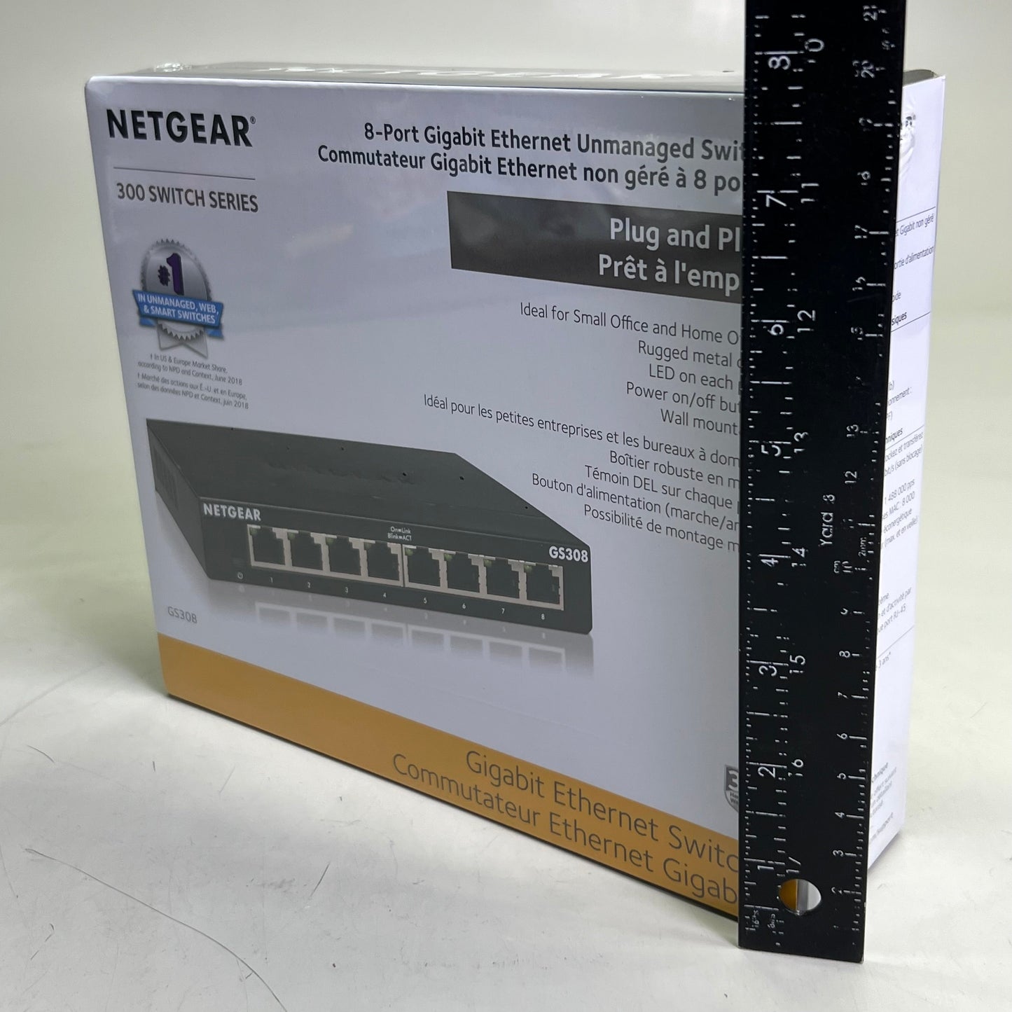 NETGEAR 8-Port Gigabit Ethernet Unmanaged Switch GS308-300PAS Plug & Play