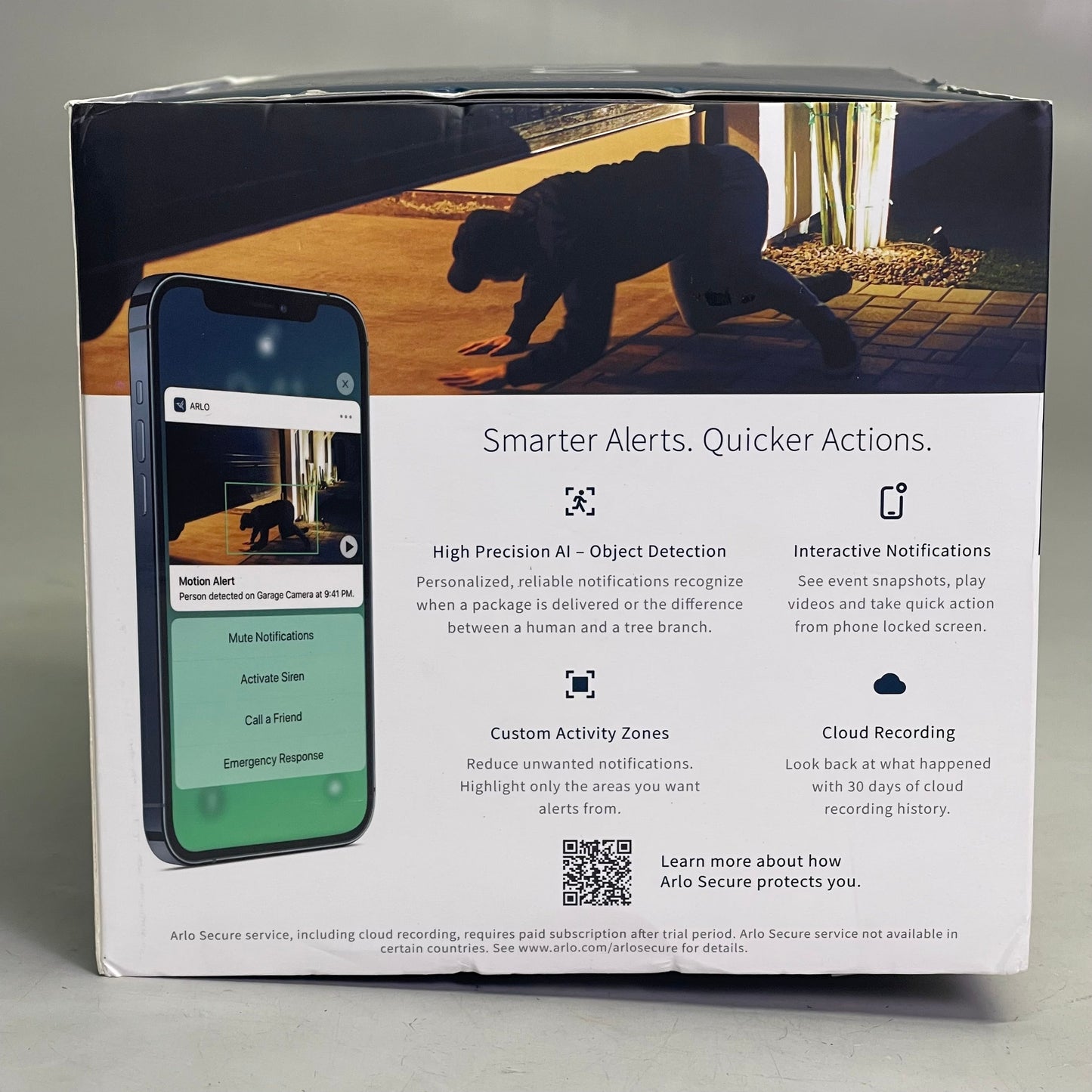 ARLO (3 PACK) Essential Wire-Free Spotlight Security Cameras 130° FOV White VMC2330W-100NAS (Pre-Owned)