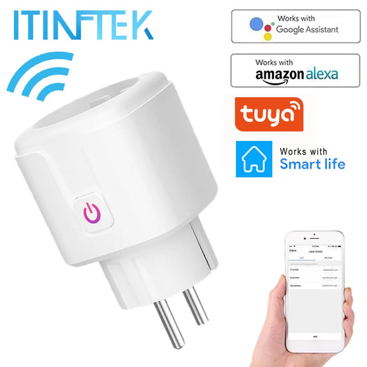 WiFi Smart Plug EU US UK Adaptor Wireless Remote Voice Control Power Energy Monitor Outlet Timer Socket for Alexa Google Home
